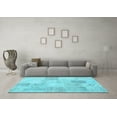 thumbnail image 3 of Ahgly Company Indoor Rectangle Patchwork Light Blue Transitional Area Rugs, 8' x 12', 3 of 4