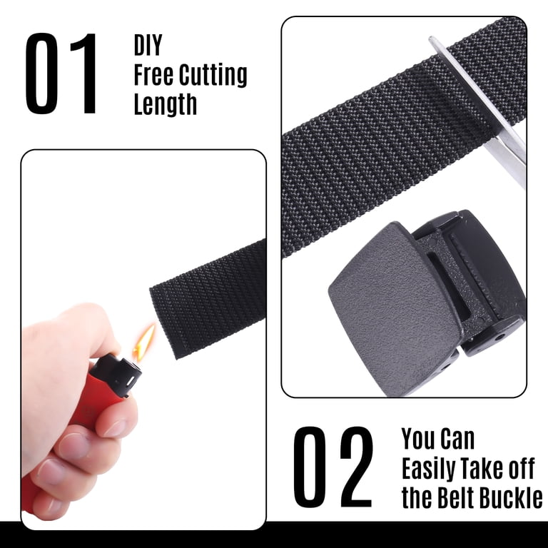 Bocaoying 6-Pack Men's Canvas Work Belts, TSA-Friendly photo 3