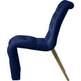 thumbnail image 6 of Meridian Furniture Curve Navy Velvet Dining Chair (Set of 2), 6 of 7
