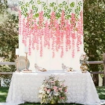 12 Pack Artificial Wisteria Vine Fake Hanging Garland Flowers Home Party Wedding Decor