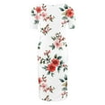 thumbnail image 5 of Delliss Women's Maternity Dress - Printed Fitted Stretch short Sleeve W/Ruched S-XL, 5 of 5
