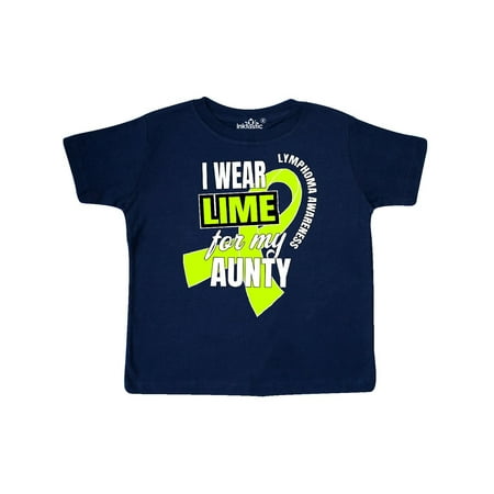

Inktastic I Wear Lime For My Aunty Lymphoma Awareness Gift Toddler Boy or Toddler Girl T-Shirt