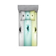 thumbnail image 2 of Abstract Bedding Set with Sheet & Covers, Daisy Flowers in Different Featured Framed Saturated Image, Printed Bedroom Decor 2 Shams, 4 Sizes, Avocado Green Turquoise, by Ambesonne, 2 of 3