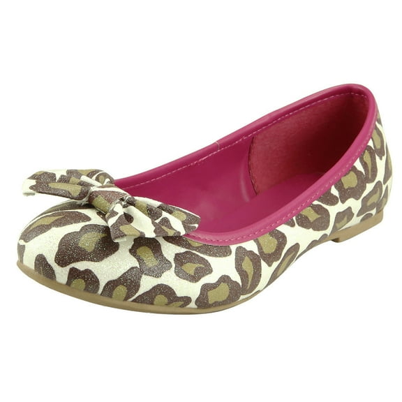 The Doll Maker Girl's Leopard Bow Flat - TD181013-1