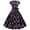 Black, variant on Women's Casual Tennis Dress Women 1950s Short Sleeve O-Neck Printing Party Prom Swing Dress White S