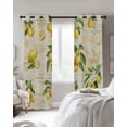 thumbnail image 4 of Yellow Lemons Blackout Curtains for Bedroom Living Room Darkening Curtains 90 Inch Summer Botanical Fruit Leaves Country Black Out Window Curtain Privacy Window Treatment Grommet Drapes 52"x90"x2, 4 of 9