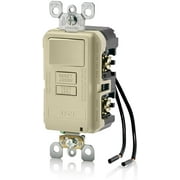 Leviton AFSW1-I SmartlockPro Outlet Branch Circuit OBC Combination Arc-Fault Circuit Interrupter with Switch, Wallplate Included, 15-Amp, 120-volt, Ivory