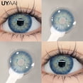 thumbnail image 1 of UYAAI-lentes de contacto de Color para miopía, lentillas azules con dioptrías, Cosméticos anuales, 2 unids/lote/par, 1 of 4