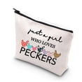 thumbnail image 1 of Bolsa de maquillaje BDPWSS Chicken Lover Just a Girl Who Loves Peckers, 1 of 7