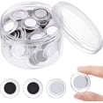 thumbnail image 1 of 45 Pieces Round Magnets Circle Whiteboard Magnets Mini Fridge Magnet for Home Schools Offices (Clear), 1 of 7