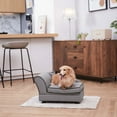 thumbnail image 3 of Teamson Pets Ivan Chaise Lounge Dog Bed with Storage for Pets up to 33 lbs, Gray, 3 of 11