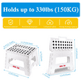 thumbnail image 5 of famuka Folding Step Stool 9 Inch Portable Plastic Non-Slip Footstool for Adults Holds Up to 330 lbs, 5 of 6