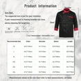 thumbnail image 7 of IEFIEL Mens Chef Shirt Kitchen Work Uniform Chef Cook Coat Hotel Jacket Canteen Cake Shop Costume White XL, 7 of 7