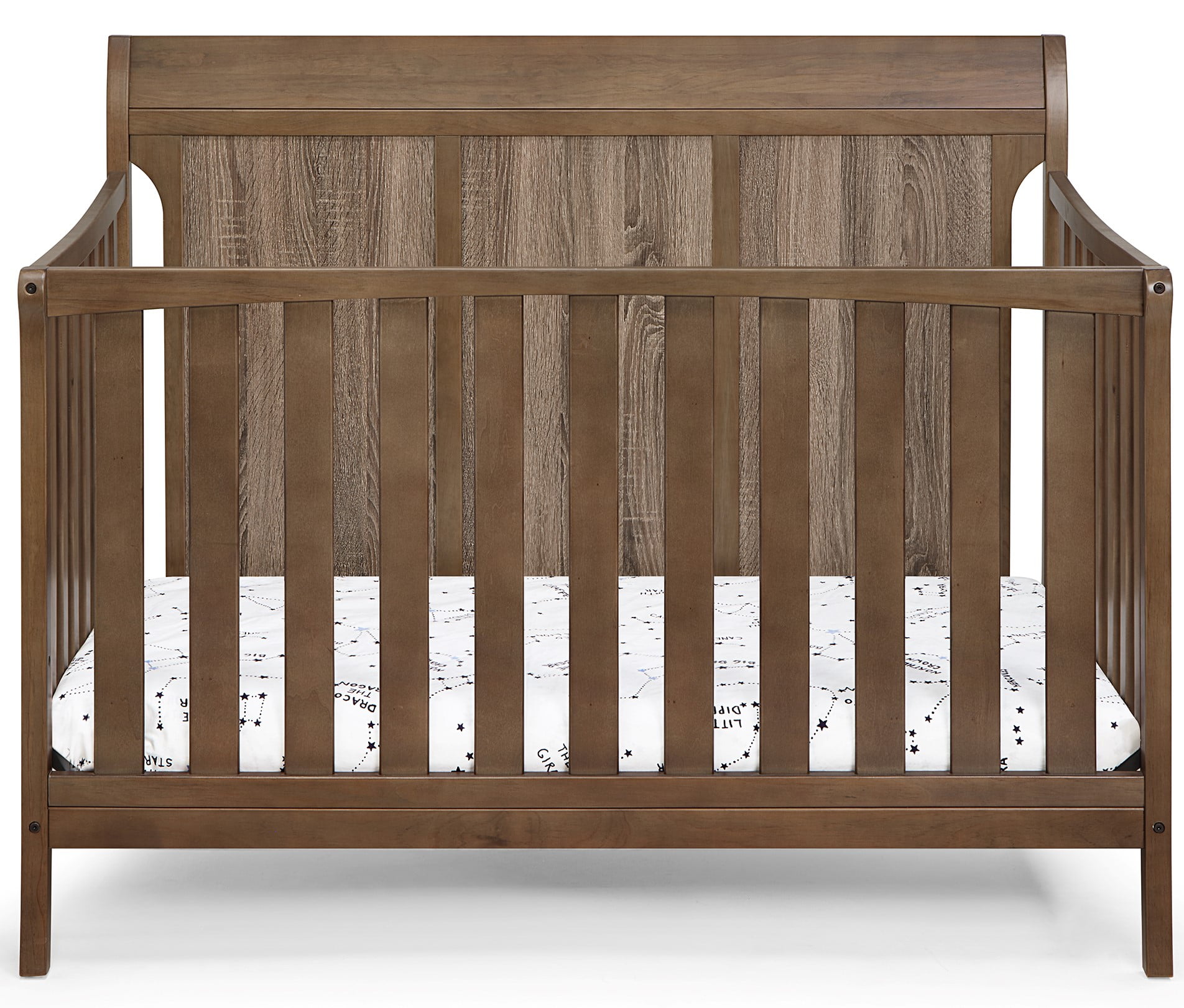 Suite Bebe Shailee 4-in-1 Convertible Crib in Brown Stone