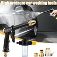 thumbnail image 2 of Blasgw High Pressure Power Washer Spray Gun with 3 Interchangeable Nozzles & Foam Cannon, Car Wash Garden Hose Nozzle for Cleaning Cars, Patio, Deck, Driveway, Glass, Lawn multicolor, 2 of 9