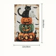 thumbnail image 4 of Halloween Black Cat Stacked Pumpkins Spooky Yard Flag Outdoor Decoration, 4 of 5