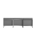 thumbnail image 6 of Flash Furniture HERCULES Imagination Series 3 Piece Gray LeatherSoft Waiting Room Lounge Set with Ganging Clips - Reception Bench with Ganging Clips, 6 of 9