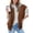 Chestnut, variant on SHEWIN Puffer Vest for Women Cropped Hooded Zip Up Quilted Sleeveless Jackets Fall Lightweight Coat with Pockets