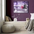 thumbnail image 2 of Bathroom Decor Canvas Wall Art Funny Bathroom Sign Wall Decor Zen Lotus Flower Stone Candle Sand Spa Painting for Bathroom Yoga Room Purple Bathroom Artwork Framed 12"x16", 2 of 6