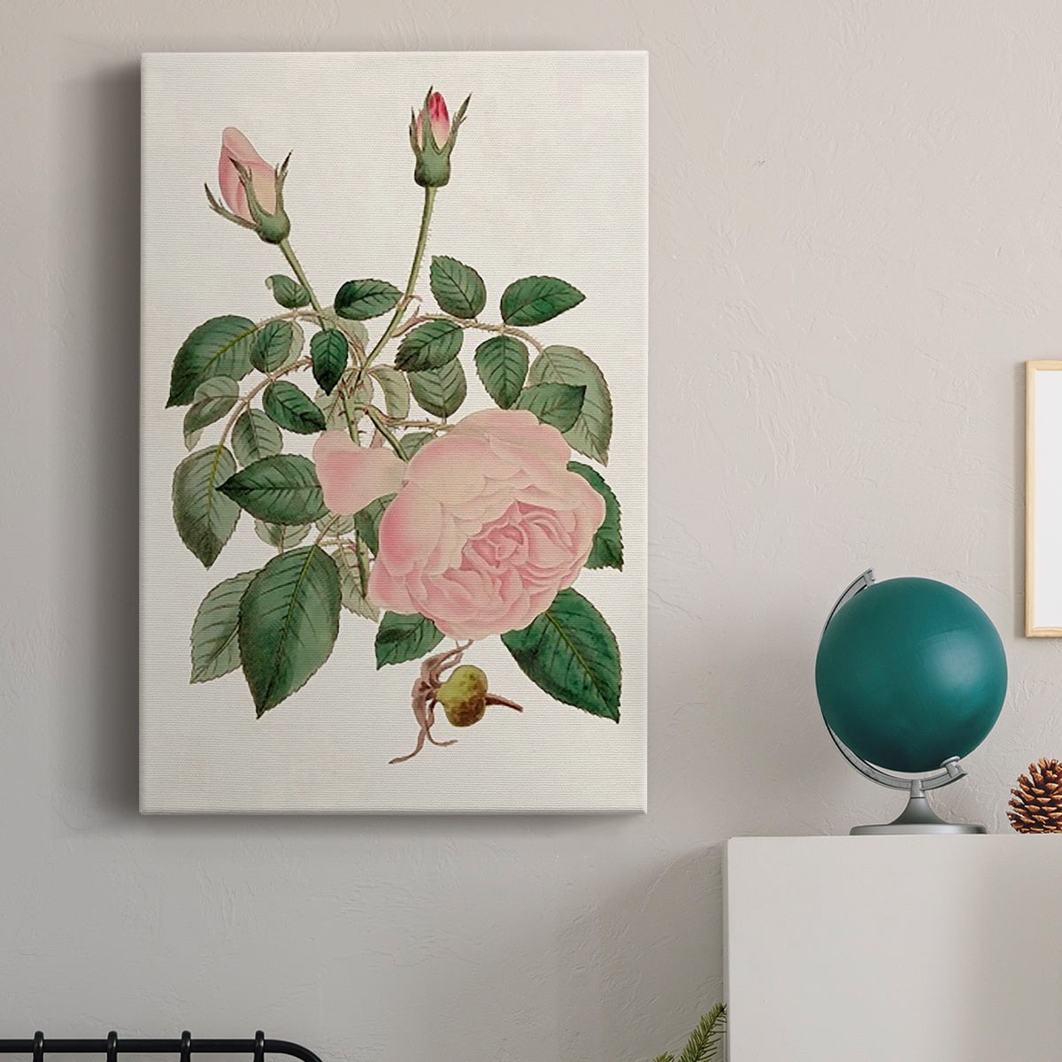 Pink Floral Mix II Premium Gallery Wrapped Canvas - Ready to Hang