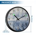 thumbnail image 3 of Voice Activated Clock with Glow Light 12 Inch Large Silent Wall Clock Battery Operated for Home Decor White Trees with Frost, 3 of 8