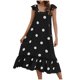 thumbnail image 1 of Vestido de Verano para las Mujeres de Moda Sexy Pliegue Impresión Cuello Redondo, Poliéster Spandex Casual para el Uso Diario Y de Primavera, 1 of 4