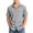 Gray, variant on Boys Linen Dress Shirts Short Sleeve Button Down Casual Shirt Pastel Summer Chambray Shirt with Pockets for Kids 5-15 Years