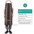 thumbnail image 1 of Tablier Industriel en PVC Imperméable et Résistant à l'Huile avec Couverture Étendue, Lien de Cou Ajustable - Polyvalent pour la Cuisine, la Cafétéria, l'Usine - Brun, 100x65 cm, 1 of 6