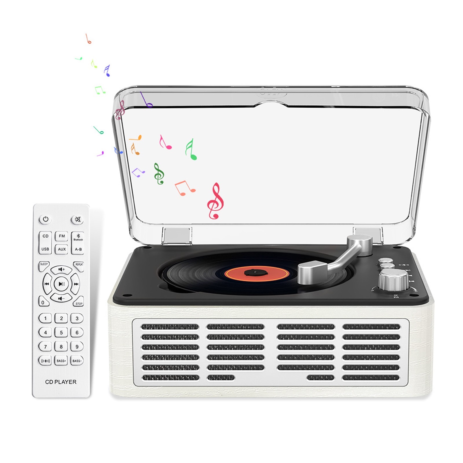 High-End Retro Bluetooth CD Player Disc Music Player Stylish Audio System for Home Use