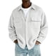 thumbnail image 2 of Top Abrigo Hombres Color Sólido Manga Larga Botón Cuello Moda Casual Verano Al Aire Libre Diario, 2 of 7