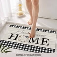 thumbnail image 6 of Farmhouse Home Doormat Outdoor Entrance 24"x36", Black Plaid Vintage Wood Grain Butterfly Absorb Moisture Dirt Door Mats, Non-Slip Rubber Backing Floor Mats Indoor, Low-Profile Front Door Rugs, 6 of 9