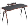 thumbnail image 6 of DESINO 55" Gaming Desk  with Cup Holder and Headphone Hook, Black Finish, 6 of 6