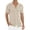 03-Khaki, variant on Iceglad Mens Casual Button Down Shirt Summer Short Sleeve Cuban Vacation Beach Shirts