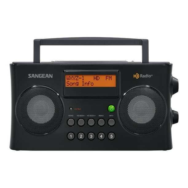 Sangean All In One Portable Hd Am Fm Dual Alarm Clock Radio With Large Easy To Read Backlit Lcd Display Walmart Com Walmart Com