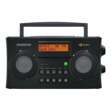 Sangean All in One Portable HD AM/FM Dual Alarm Clock Radio with Large Easy to Read Backlit LCD