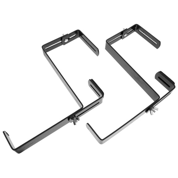 BESTOYARD 1Pair Decorative Iron Flowerpot Shelf for Hanging Plant Pot Holder in Black Finish