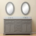 thumbnail image 4 of Water Creation DERBY60W 60 in. Pure White Double Sink Bathroom Vanity - Derby Collection - Chrome, 4 of 9