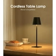 thumbnail image 2 of 3 Pack Cordless Table Lamp, Battery Operated Lamp - Portable Waterproof Rechargeable Table Lamp w/ 3 Color Temps & Stepless Dimming for Dinner, Desk, Cafe, Outdoor (Black), 2 of 14
