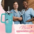thumbnail image 2 of Nurse Tumbler 40 Oz - Nurse Gifts for Women - Nurse Appreciation Gifts - Nurses Week Gifts, Graduation, Birthday, Christmas Gifts for Nurses, Nursing Gifts for New Nurse - Nurse Practitioner Gifts, 2 of 6