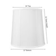 thumbnail image 3 of 10x12x12" CLIP-ON FITTER White Shantung Fabric Drum Lampshade, 3 of 5