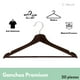 thumbnail image 2 of 20 Ganchos Para Ropa Madera Premium ZOMILUX Perchas para Pantalones con Barra Antideslizante Gancho Giratorio 360°, Caoba, 2 of 5