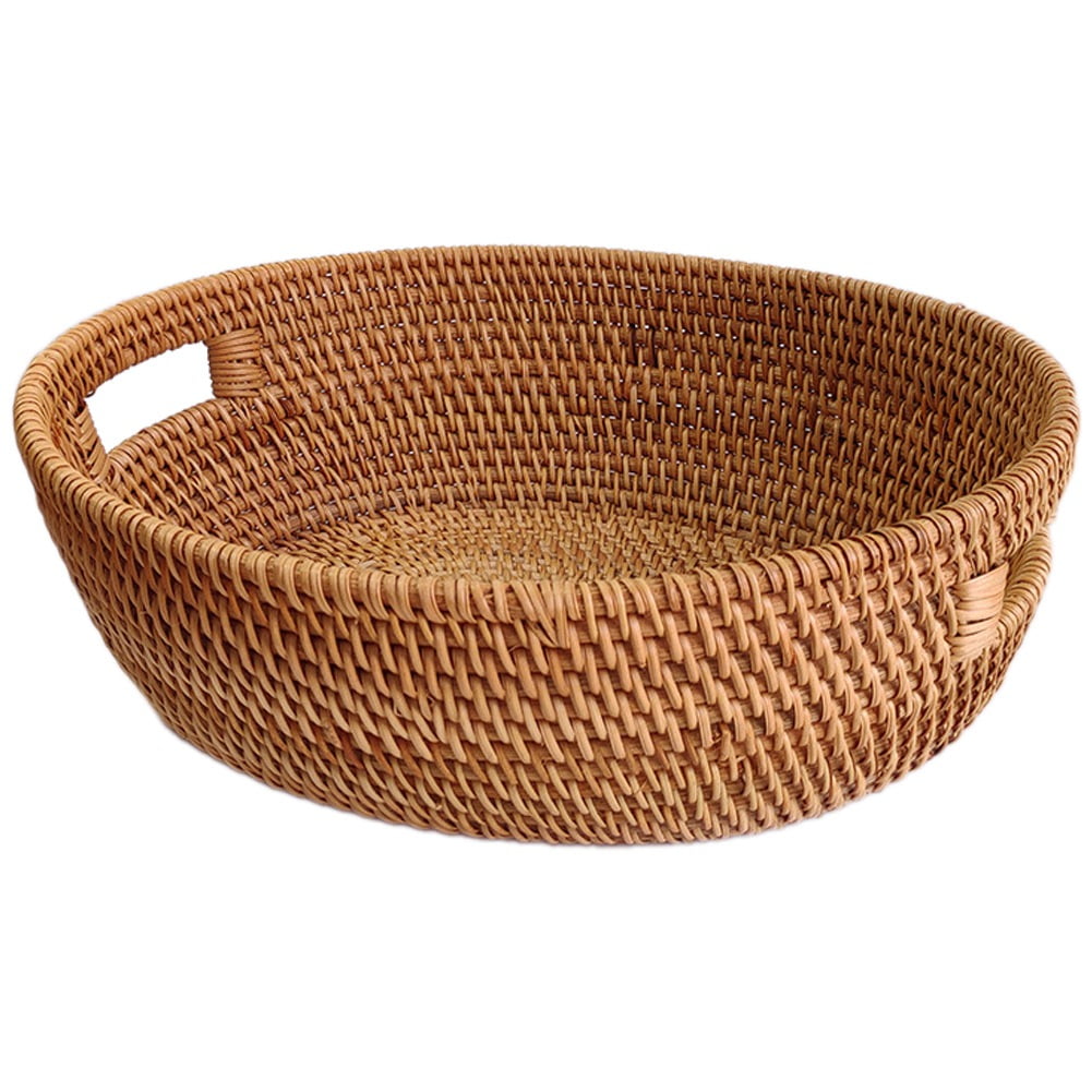 Rattan Fruit Basket Bread Basket Fruit Plate Snack Basket Candy Basket