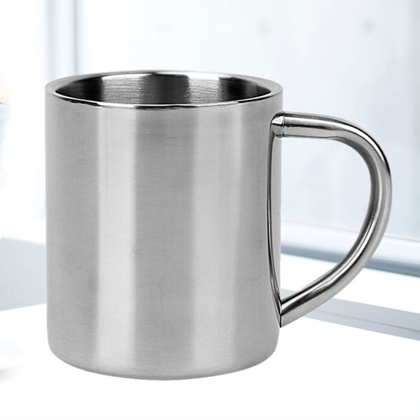 Taza de acero inoxidable estudiante de viaje de dos pared de té de té de vaso de viaje
