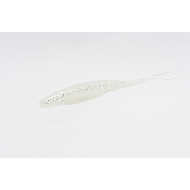 Zoom Super Fluke Freshwater Fishing Soft Bait, White Ice, 5 1/4", 10