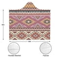 thumbnail image 3 of Wearable Blanket,Pink Boho Tribal Diamonds and Triangles Pattern Hooded Wearable Flannel Blanket for Adults & Teens,Winter Poncho Shawl Wrap Cape Cozy Anti-Pill,50"x60", 3 of 5