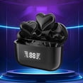 thumbnail image 5 of PRINxy Upgraded Digital Heart Shaped Bluetooth Earphones Noise Reduction Sports Wireless In Ear Bluetooth Earphones Black, 5 of 6