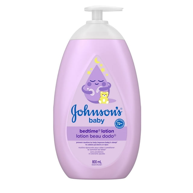 Johnson's Baby Bedtime Moisturizing Lotion and Cream for Dry Skin, 800 ml