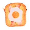 thumbnail image 1 of 1pc Toast Shape Change Purse Chain Pouch Crossbody Trendy Bag (Bacon and Egg), 1 of 5
