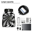 thumbnail image 6 of Fuzoiu 3D Vortex Illusion Print Laptop Backpack,Work Business Backpacks, Large Capacity Nurse Bag College Bookbag for School, Waterproof Casual Daypack for Travel, 6 of 8