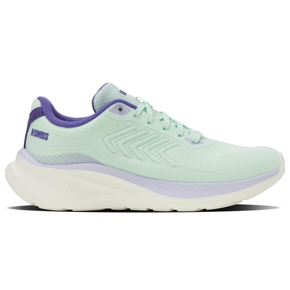 K-Swiss Women Selby Trainer - Lightweight Soft Cushion Athletic Shoe for Running/Light Workouts, Aqua Glass/Lilac/Purple Opulence 7.5